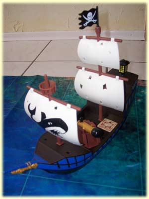 Piratenset mit Schiff und Zubehör Pirat Boot Schatz Schatztruhe Kanone 